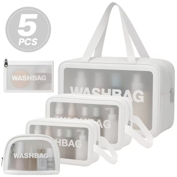 MiracDan Clear Travel Makeup Bag Organizer Waterproof Toiletry Bag Cosmetic Bag Storage Bags Set for Women