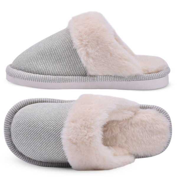 TRANSLINK Women Cozy Slippers with Memory Foam and Indoor Outdoor Soles for House Shoes