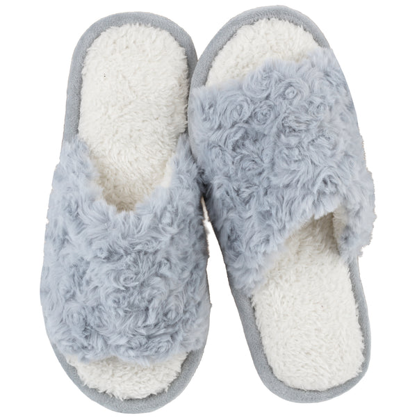 TRANSLINK Cozy Slippers Fuzzy Memory Foam Slippers Comfortable Lightweight Open Toe Ideal for Women Gift