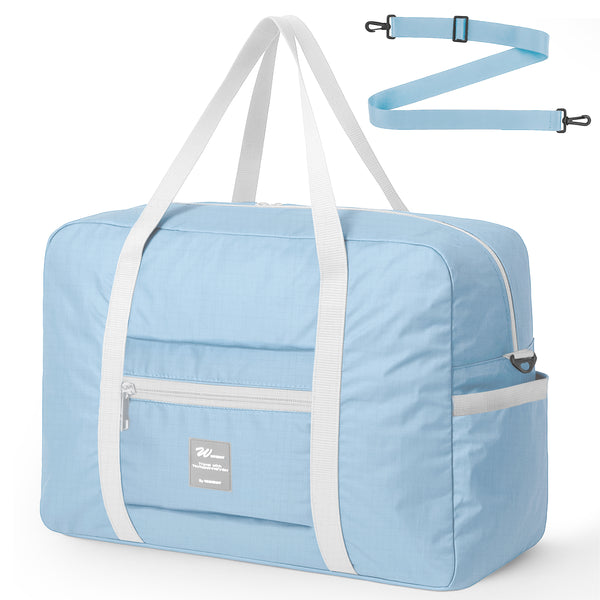 TRANSLINK Travel Bag for Women Men Tote Carry on Luggage Duffle Overnight（Blue）