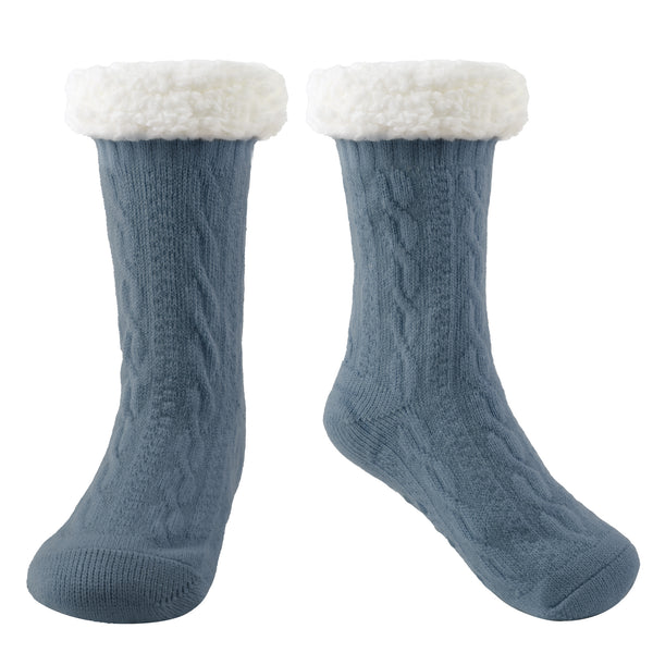 TRANSLINK Slipper Socks for Women with Gripper Winter Non Slip Thick Fuzzy Socks Warm Cozy Christmas Gift