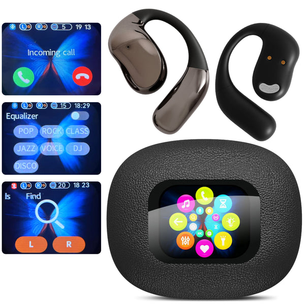 AHANSI AI Translation Earbuds Real Time LCD Touch Screen 164 Language