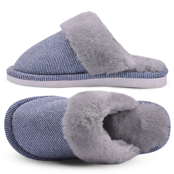 TRANSLINK Women Cozy Slippers with Memory Foam and Indoor Outdoor Soles for House Shoes