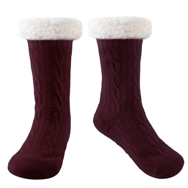 TRANSLINK Slipper Socks for Women with Gripper Winter Non Slip Thick Fuzzy Socks Warm Cozy Christmas Gift