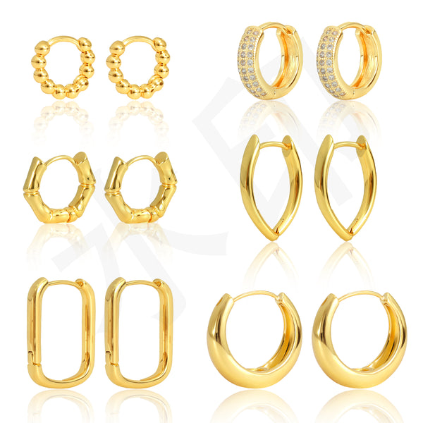 MiracDan 18K Gold Plated Hoop Earrings for Women