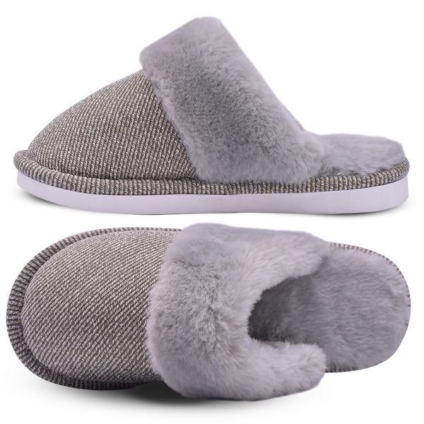 TRANSLINK Women Cozy Slippers with Memory Foam and Indoor Outdoor Soles for House Shoes