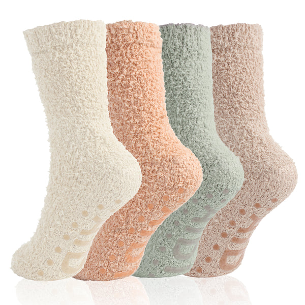 TRANSLINK Fuzzy Socks for Women Warm Comfort Anti Slip Socks Great for Cold Seasons Home Safety