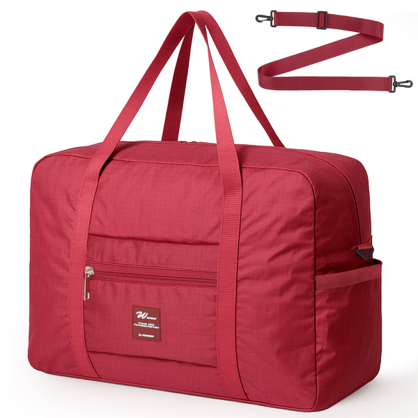 TRANSLINK Travel Bag for Women Men Tote Carry on Luggage Duffle Overnight（Red）