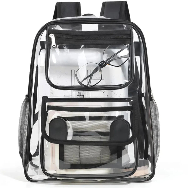 TRANSLINK Clear School Backpack Heavy Duty PVC Transparent Material and Ruggedly Reinforced Shoulder Straps
