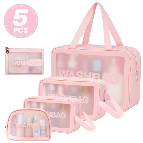 MiracDan Clear Makeup Bag Organizer Waterproof Toiletry Bag Cosmetic Bag Travel Storage Bags Set for Women