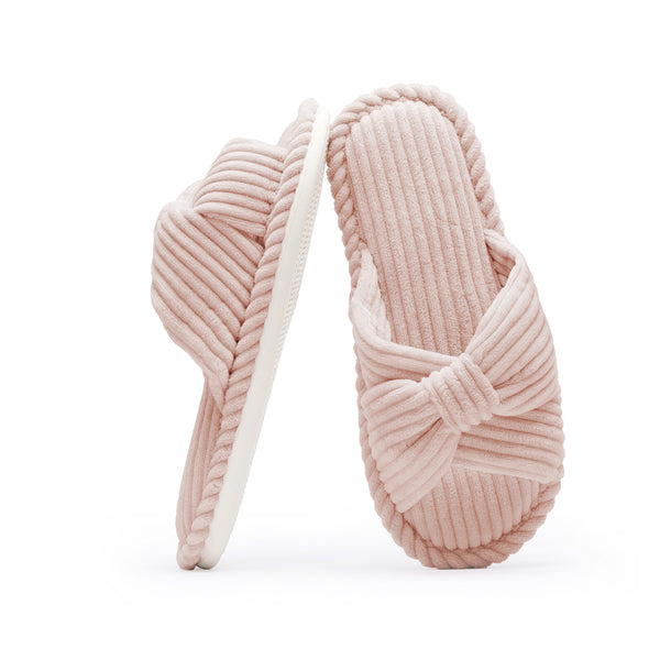 TRANSLINK Slippers for Women Memory Foam Corduroy Slides Comfy House Shoes Perfect Gift for Mom Birthday Mothers Day