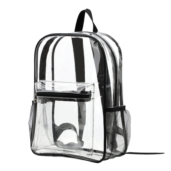 Clear Backpack Large Capacity With Waterproof PVC Plastic Material and Ruggedly Reinforced Shoulder Straps