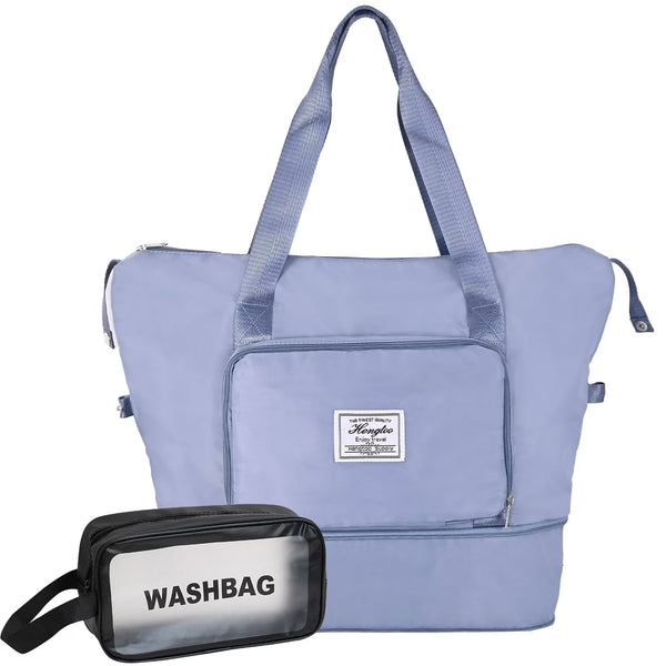 TRANSLINK Gym Bag for Women Men Waterproof Overnight Tote Luggage Bag with Trollery Sleeve