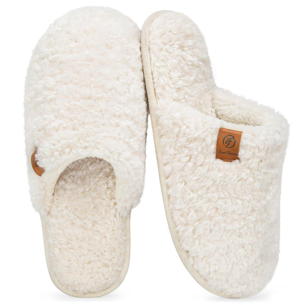 TRANSLINK  Cozy Slippers Fluffy Winter Memory Foam House Shoes Indoor and Outdoor