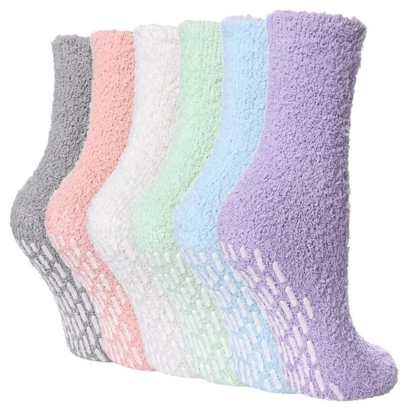 TRANSLINK Womens Fuzzy Socks Cozy Fluffy Winter Warm Slipper Socks Microfiber Soft Home Sleeping Crew Socks