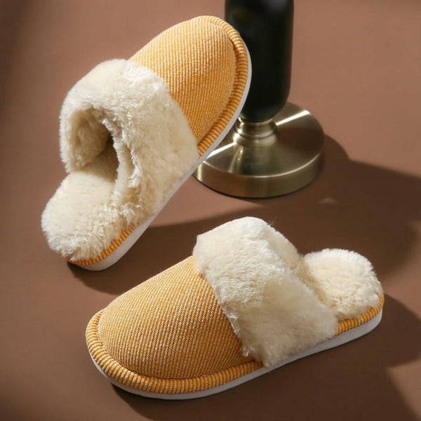TRANSLINK Women Fuzzy Scuff Slippers Soft Comfy Memory Foam Indoor Outdoor House Slippers