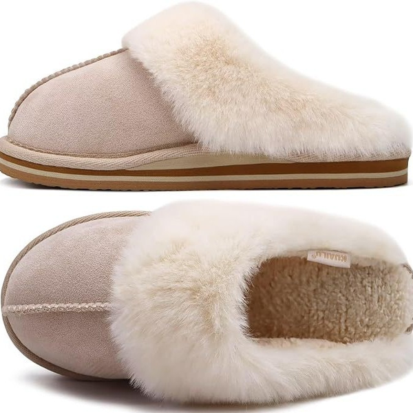 TRANSLINK House Slippers for Women Memory Foam Soft Fluffy Slippers Great for Indoor Outdoor Winter Days